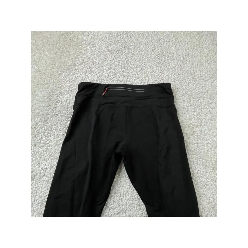 Lululemon Run Inspire Crop Legging Black Womens 6 FLAW
